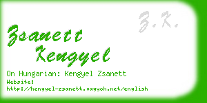 zsanett kengyel business card